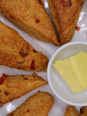 Chorizo Red Pepper and Paprika Scones