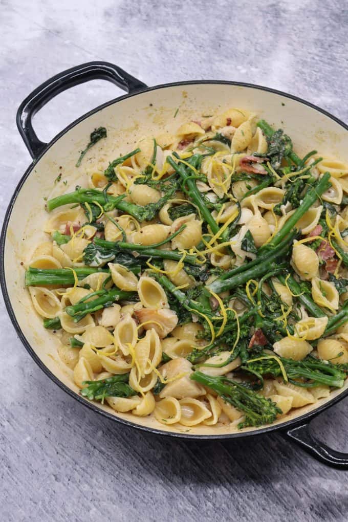 Smoked Haddock with Tenderstem Broccoli, Spinach and Conchiglie Felly