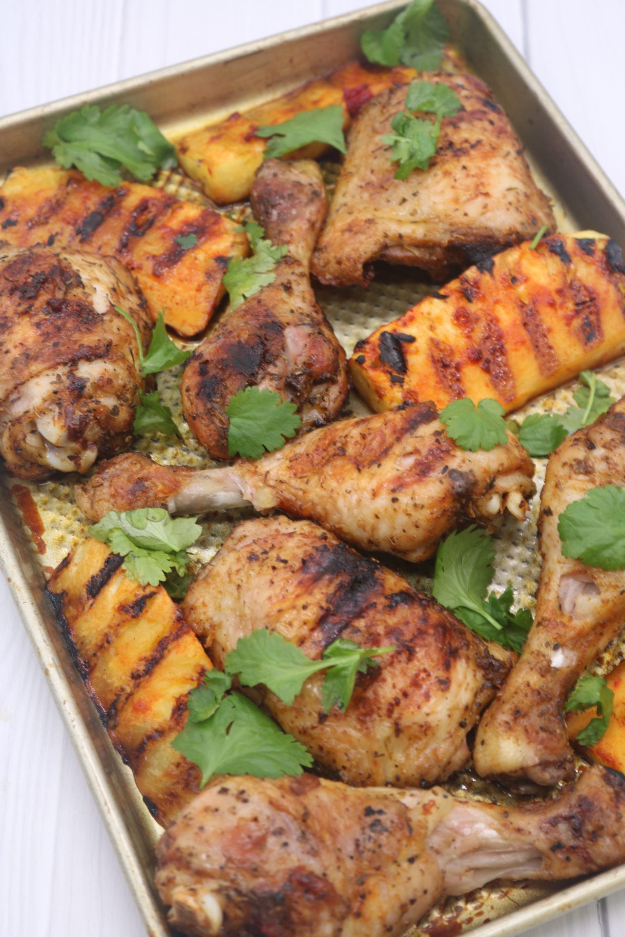 Cajun Chicken with Charred Pineapple Wedges, Cajun Chicken with Charred Pineapple Wedges