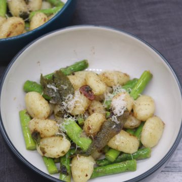 Gnocchi and Asparagus with Sage and Lemon Butter, Gnocchi and Asparagus with Sage and Lemon Butter