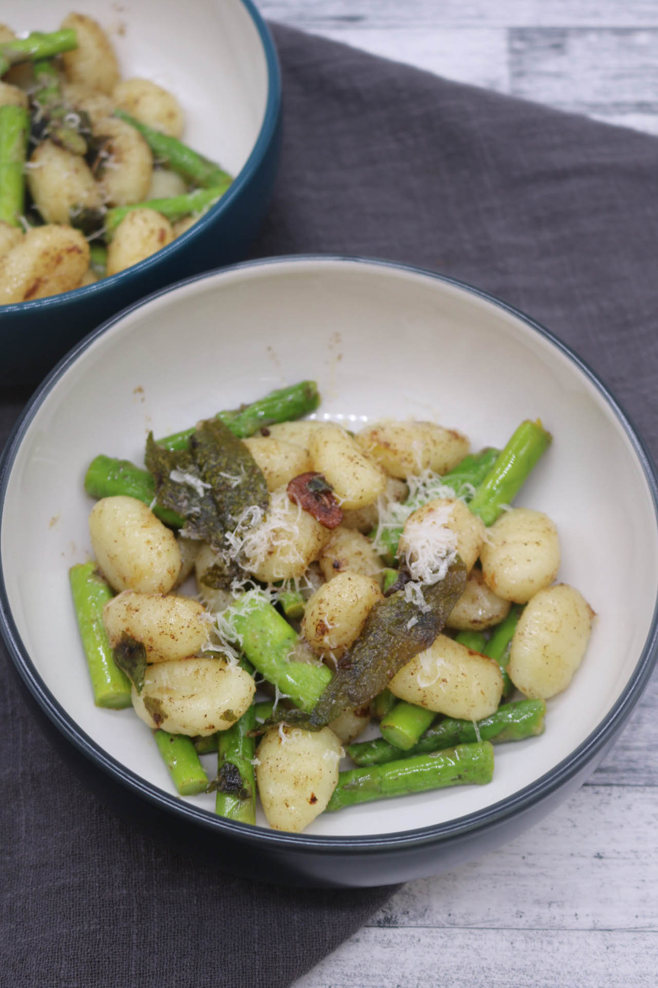 Gnocchi and Asparagus with Sage and Lemon Butter, Gnocchi and Asparagus with Sage and Lemon Butter