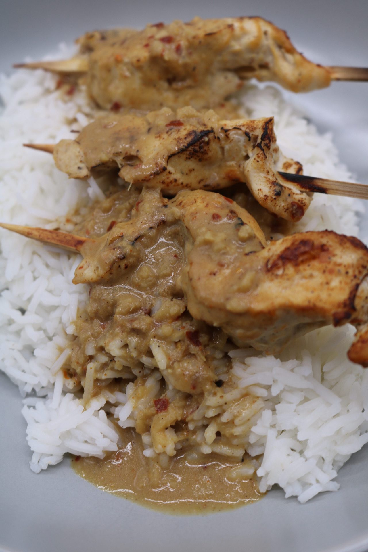 Chicken Skewers with Satay Sauce (made in Thermomix), Chicken Skewers with Satay Sauce (made in Thermomix)