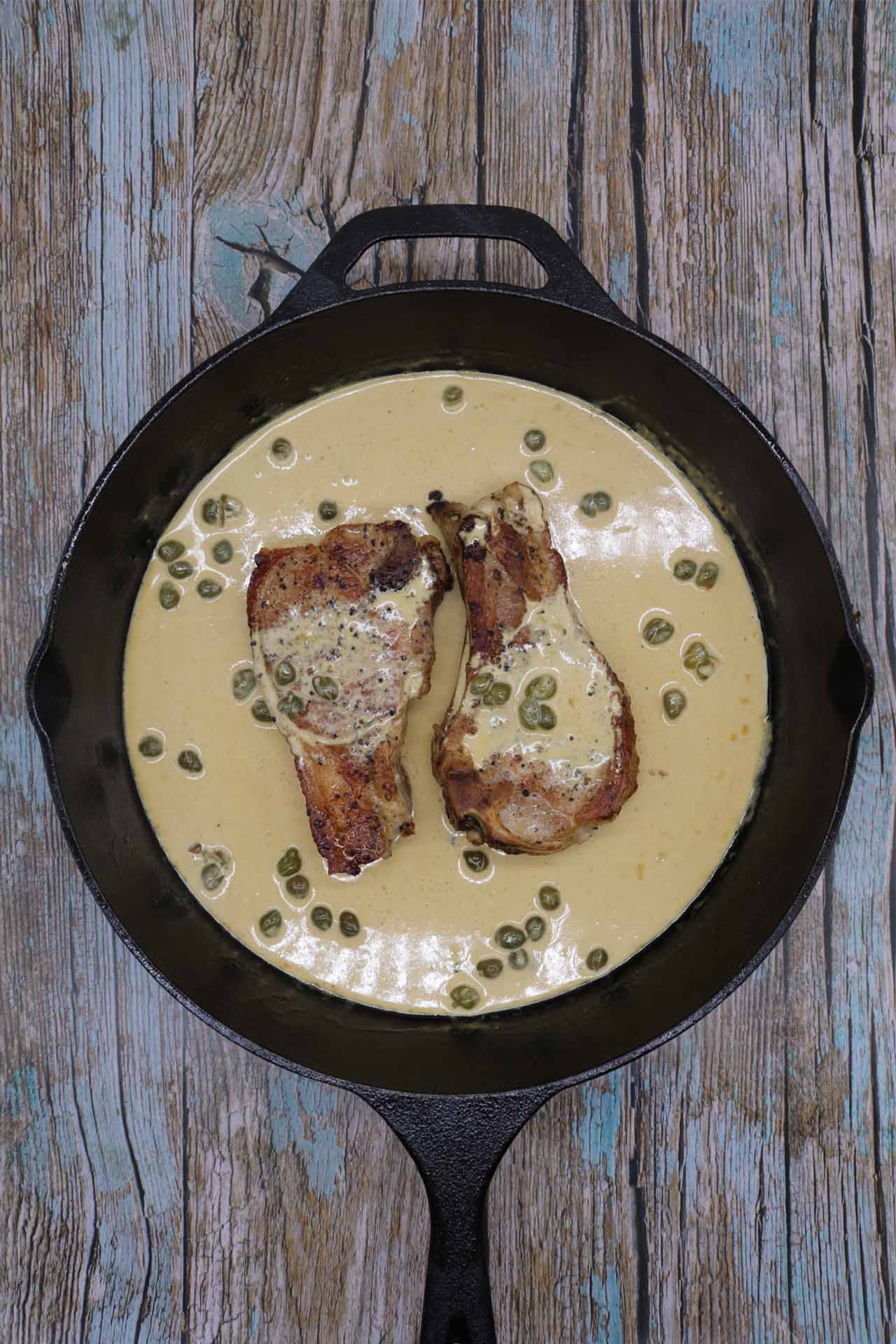 Pork Chops with Mustard and Capers, Pork Chops with Mustard and Capers