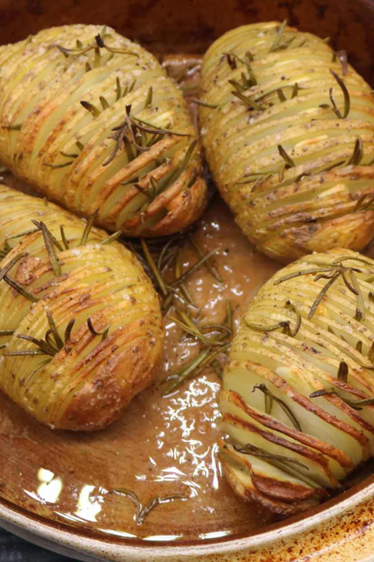 Garlic and Rosemary Hasselback Potatoes