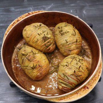 Garlic and Rosemary Hasselback Potatoes