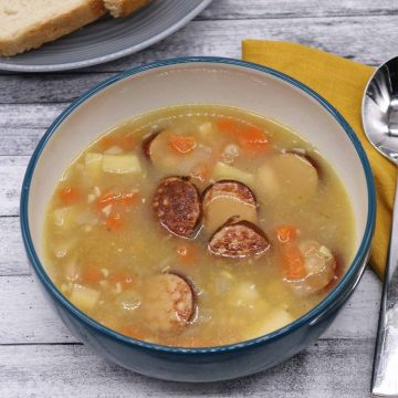 Smoked Sausage, Bean and Root Vegetable Soup, Smoked Sausage, Bean and Root Vegetable Soup
