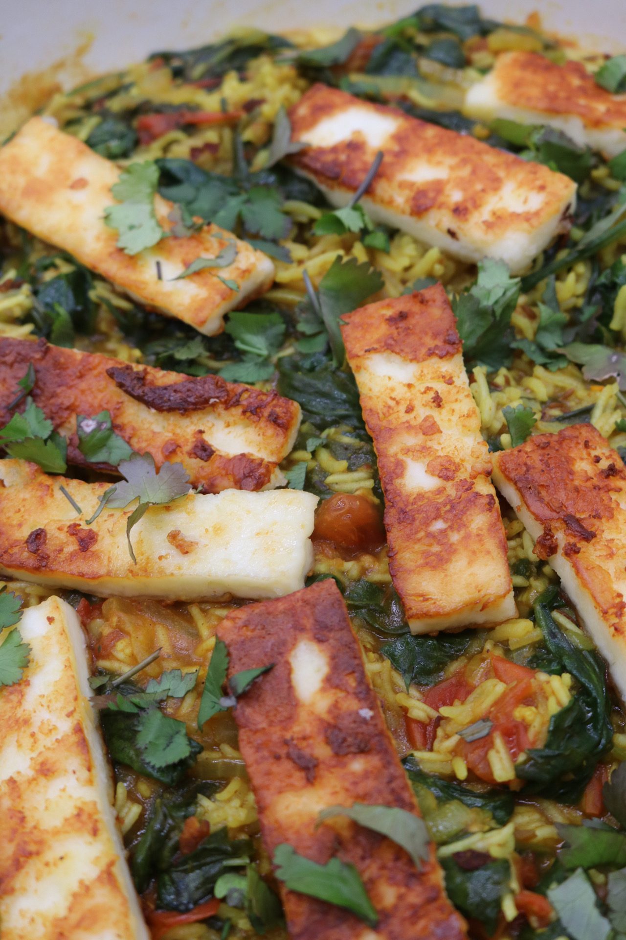 Spinach and Paneer Pilaf, Spinach and Paneer Pilaf