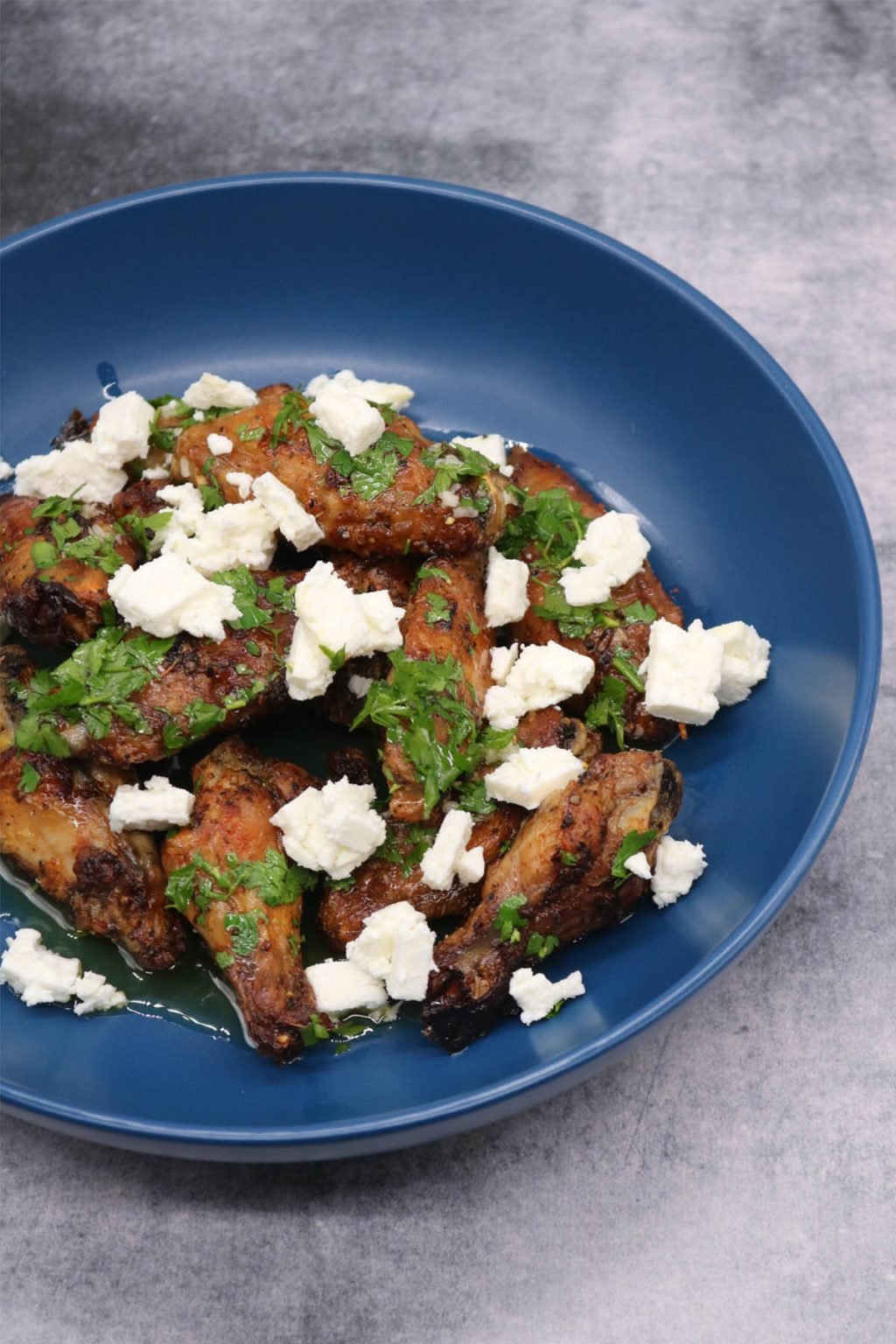 Greek Wings with Lemon and Feta Felly Bull