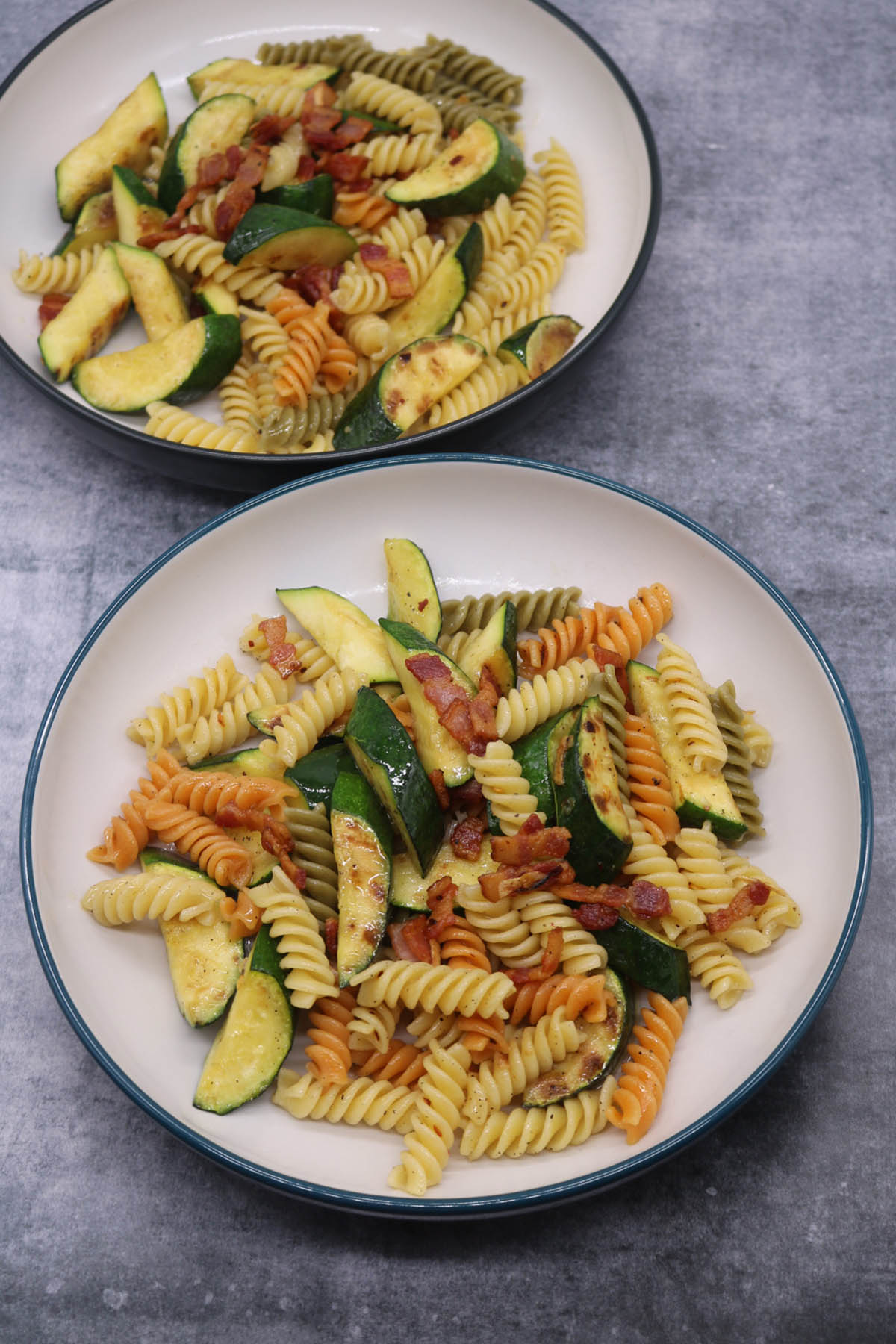 Chargrilled Courgette and Smoked Bacon Pasta, Chargrilled Courgette and Smoked Bacon Pasta