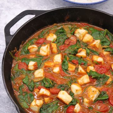 Halloumi and Spinach Curry, Halloumi and Spinach Curry