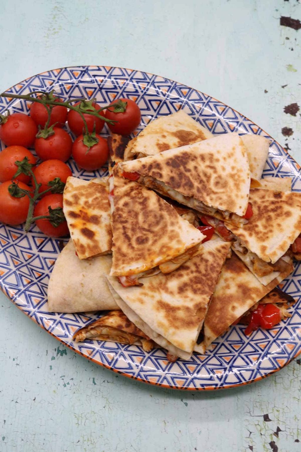 Chicken and Chorizo Quesadillas Felly Bull