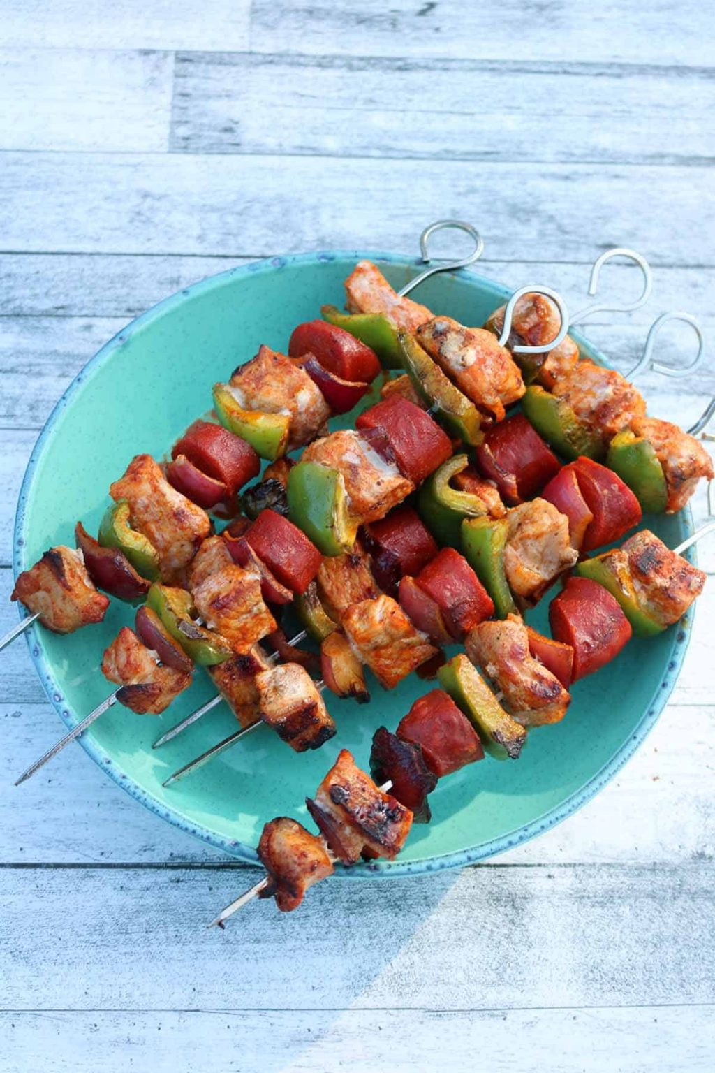 Pork and Chorizo Kebabs Felly Bull