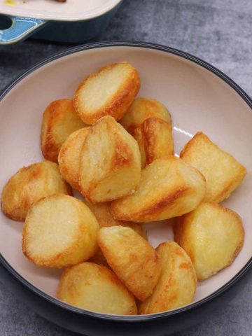 Roast potatoes in a bowl
